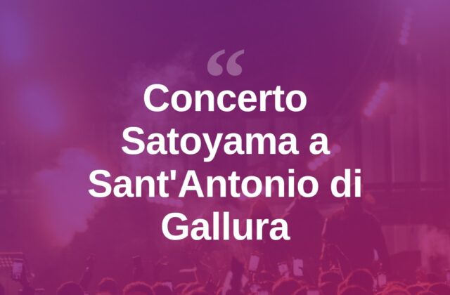 Sant’Antonio di Gallura, i Satoyama in concerto il 14 agosto