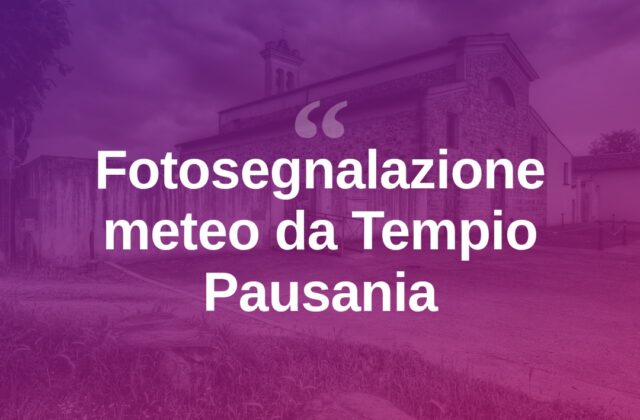 Tempio Pausania, scatto meteo segnala le condizioni del cielo