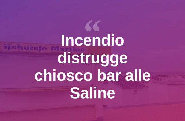 Olbia, incendio distrugge un chiosco bar alla spiaggia delle Saline