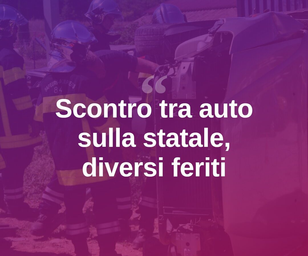 Scontro tra due auto sulla statale, feriti in ospedale