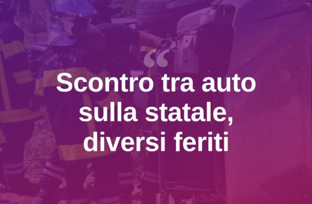 Scontro tra due auto sulla statale, feriti in ospedale