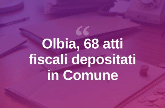 Olbia, altri 68 atti dell’Agenzia Entrate-Riscossione in Comune