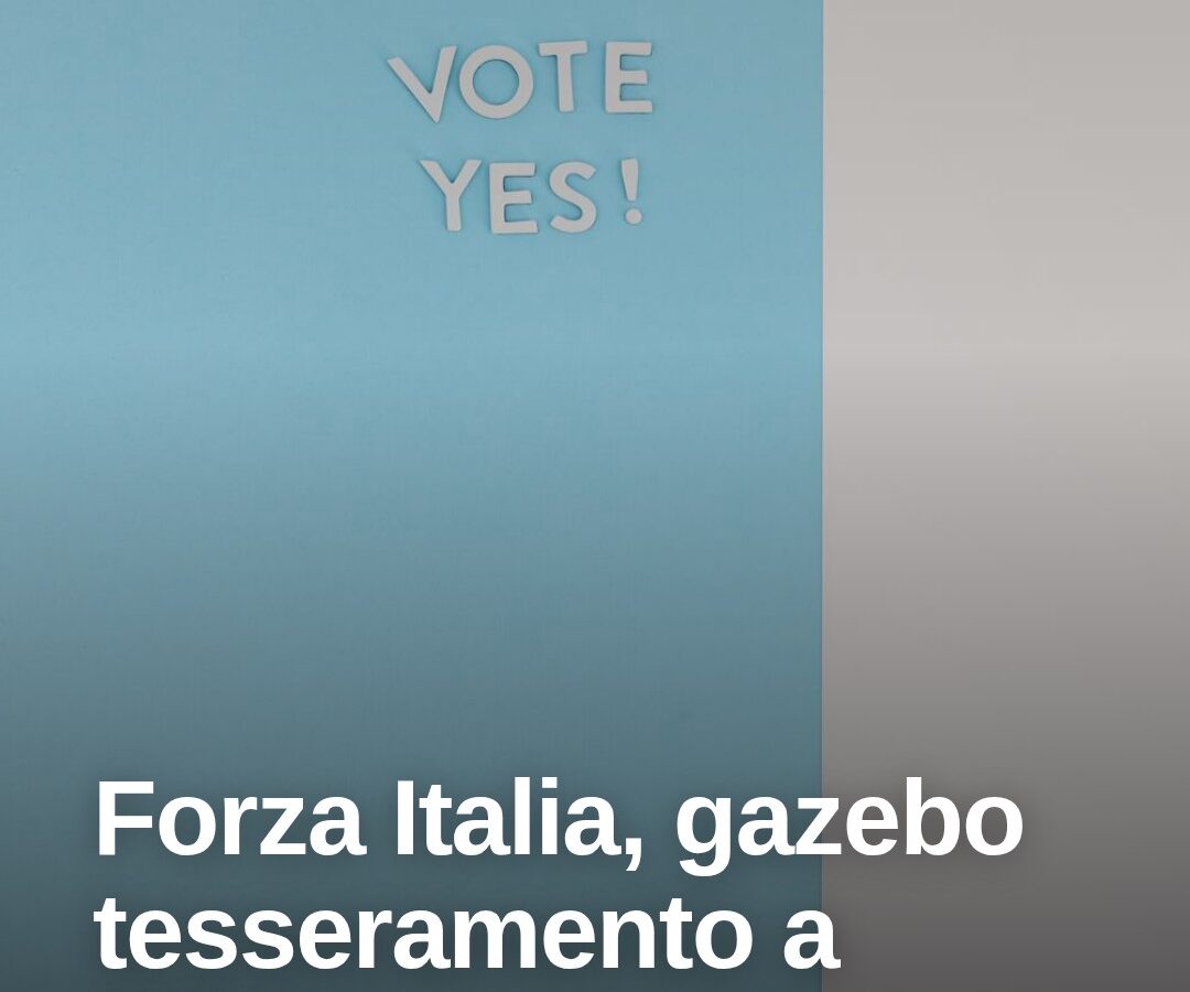 Forza Italia, sabato gazebo a Olbia per tesseramento 2026