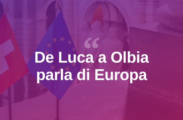Piero De Luca a Olbia presenta “L’idea di Europa”