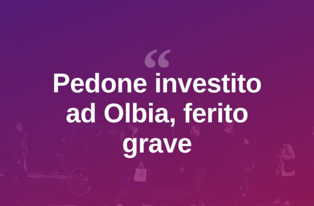 Olbia, pedone investito mentre attraversa la strada