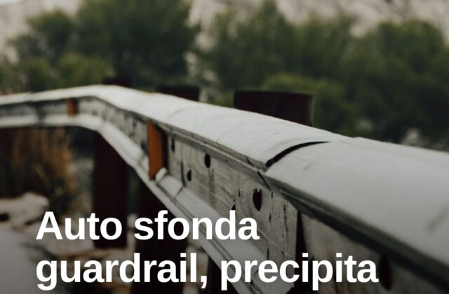 Auto sfonda il guardrail e precipita: grave incidente verso Olbia