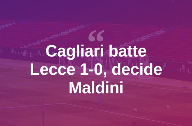 Cagliari, Maldini decide: Lecce battuto 1-0