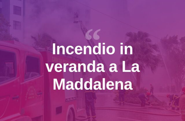 La Maddalena, incendio in una veranda al secondo piano