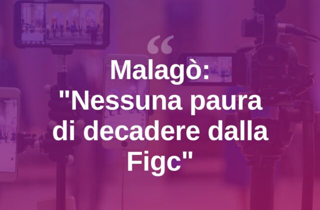 Malagò sul caso tesseramento: “Nessuna paura di decadere dalla Figc”