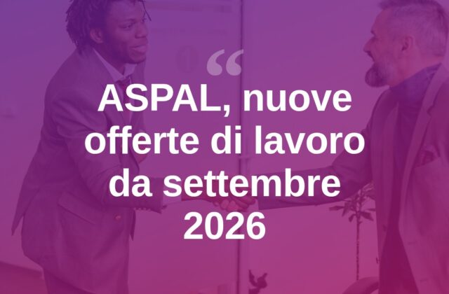 ASPAL, nuove offerte di lavoro in Gallura da settembre 2026