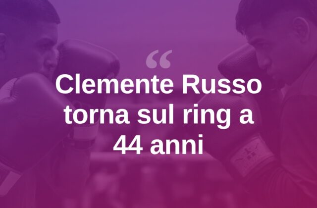 Clemente Russo torna sul ring a 44 anni, sfida l’imbattuto Elmaghraby