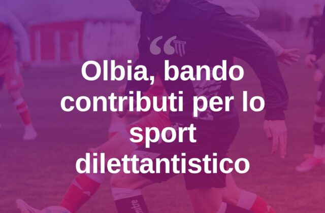 Olbia, aperto il bando per i contributi allo sport dilettantistico