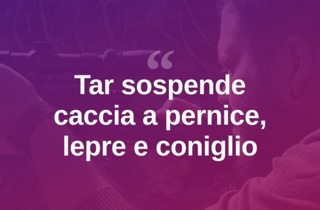 Tar Sardegna sospende la caccia a pernice, lepre e coniglio
