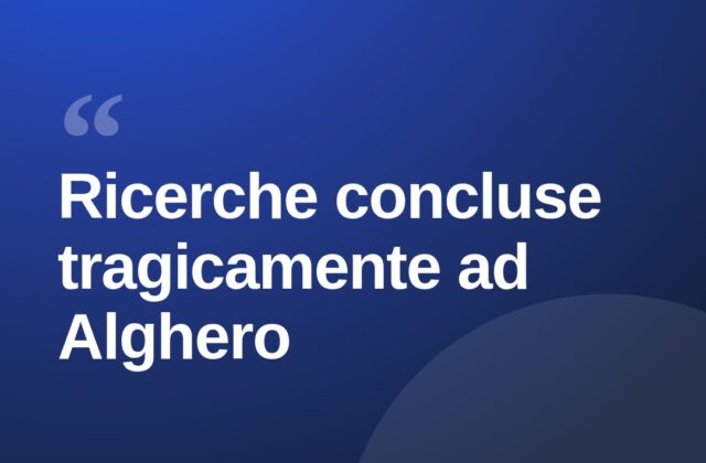 Alghero, si conclude tragicamente la ricerca di Alessandro Silanos