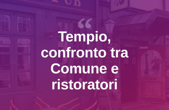 Tempio, il Comune apre il dialogo con bar e ristoranti