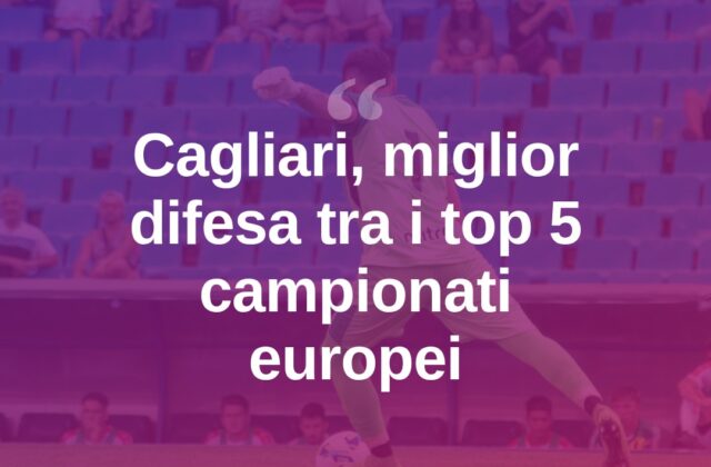 Cagliari, difesa da record: la migliore tra i top 5 campionati europei