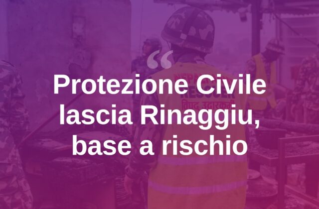 Tempio, la Protezione Civile lascia Rinaggiu: base a rischio