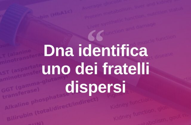 Olbia, il Dna identifica uno dei due fratelli dispersi
