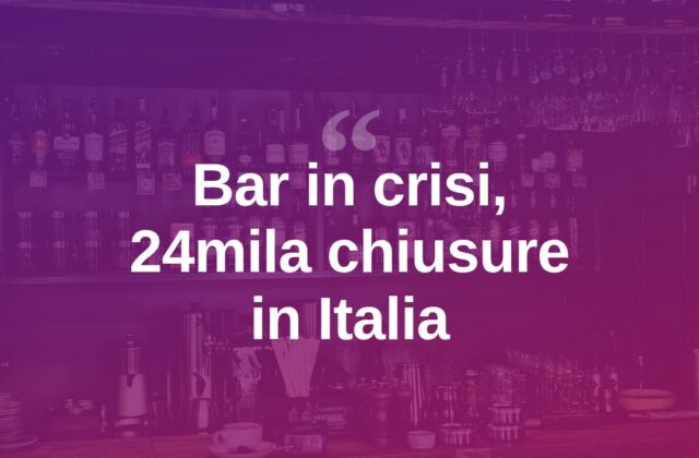 Bar in crisi: in Italia chiuse 24mila attività in sei anni