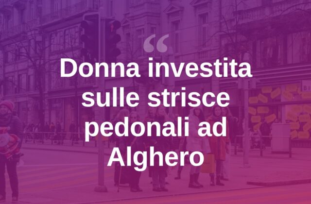 Alghero, investita sulle strisce pedonali: donna in ospedale
