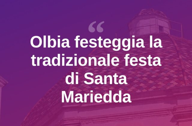 Olbia, il 13 settembre torna la festa di Santa Mariedda