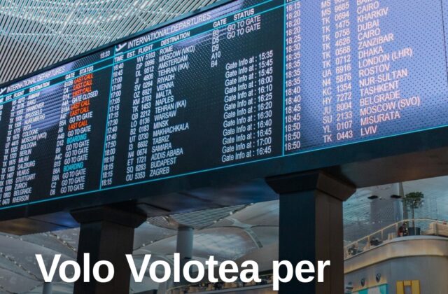 Olbia, volo Volotea per Nantes slitta alle 11:35