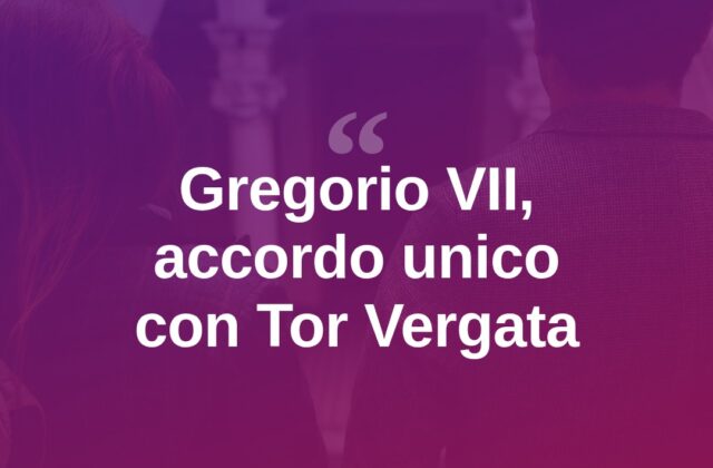 De Marzio: “Partnership Gregorio VII-Tor Vergata unicum nazionale”