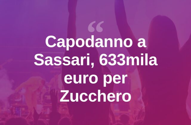 Capodanno a Sassari, 633mila euro sul piatto per Zucchero