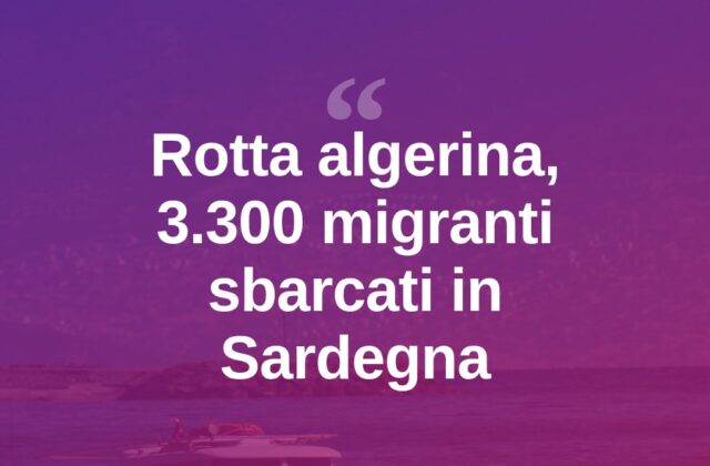 Migranti, rotta algerina: 3.300 arrivi in Sardegna da gennaio