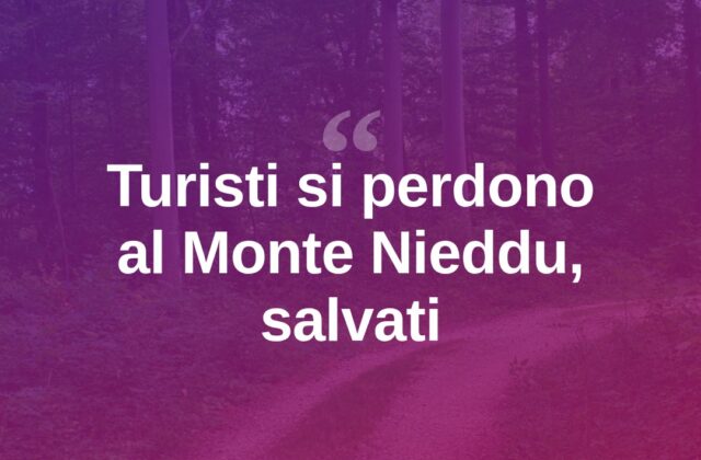 Si perdono sul Monte Nieddu, salvati due giovani turisti